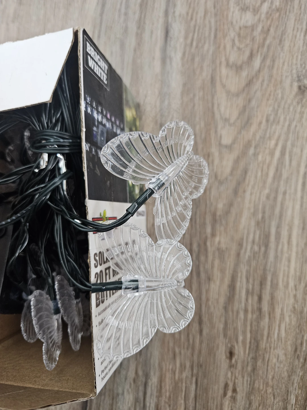 Bright White Butterfly Solar Powered LED Lights - 20 FT - photo 2