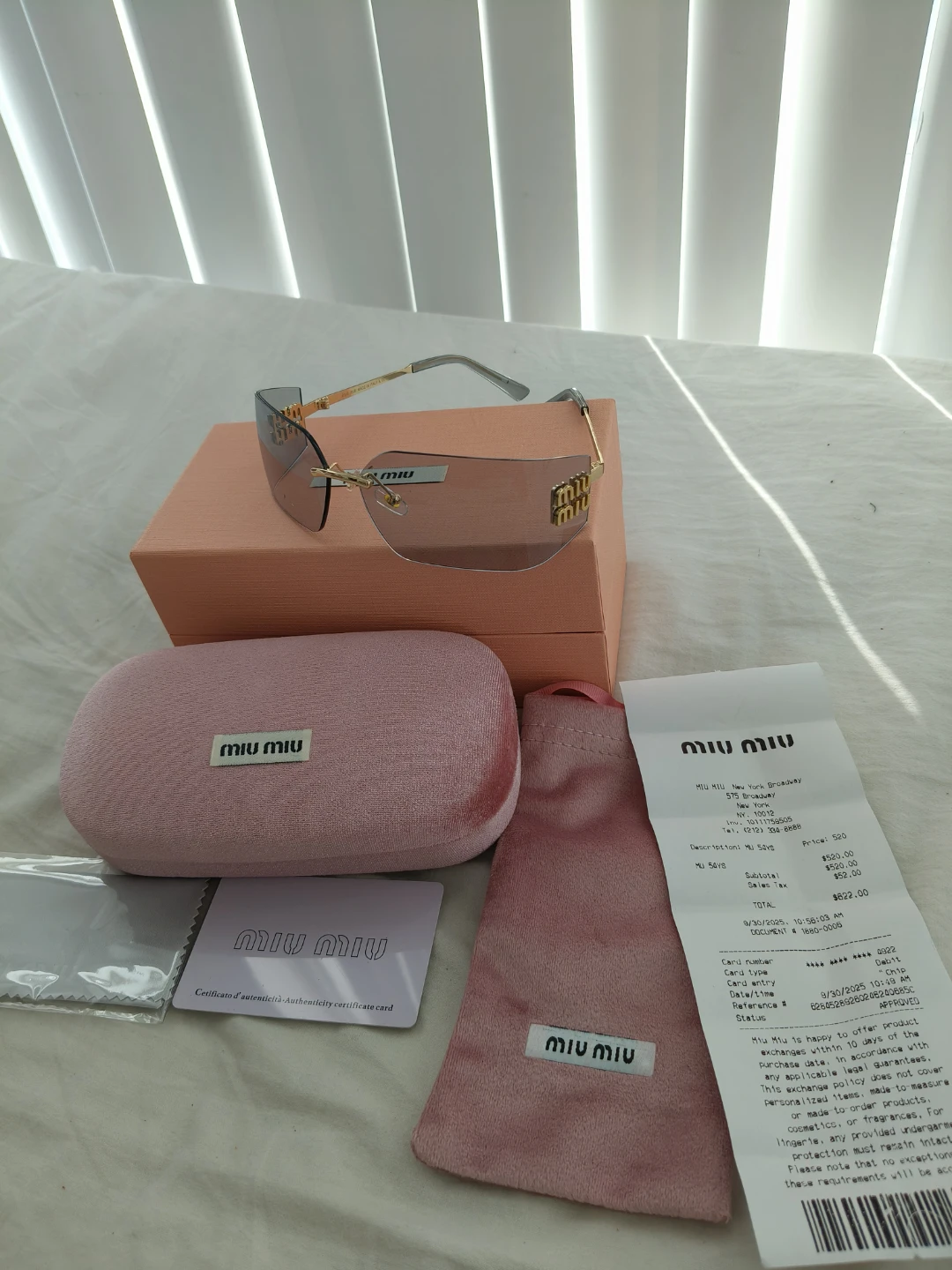 Miu Miu Rimless Sunglasses with Gold Accents - photo 4