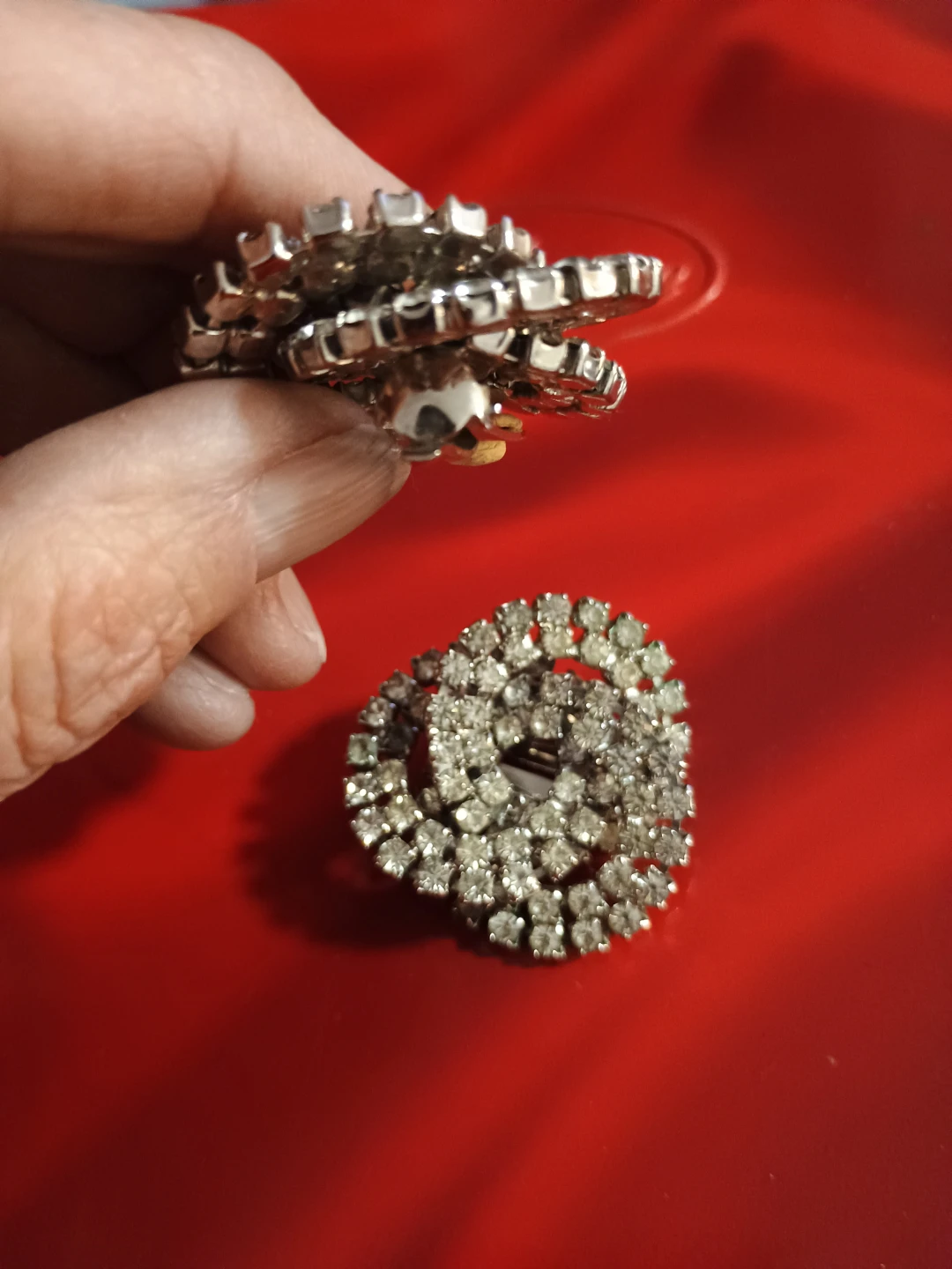 Sparkly Rhinestone Brooch Pair - photo 2