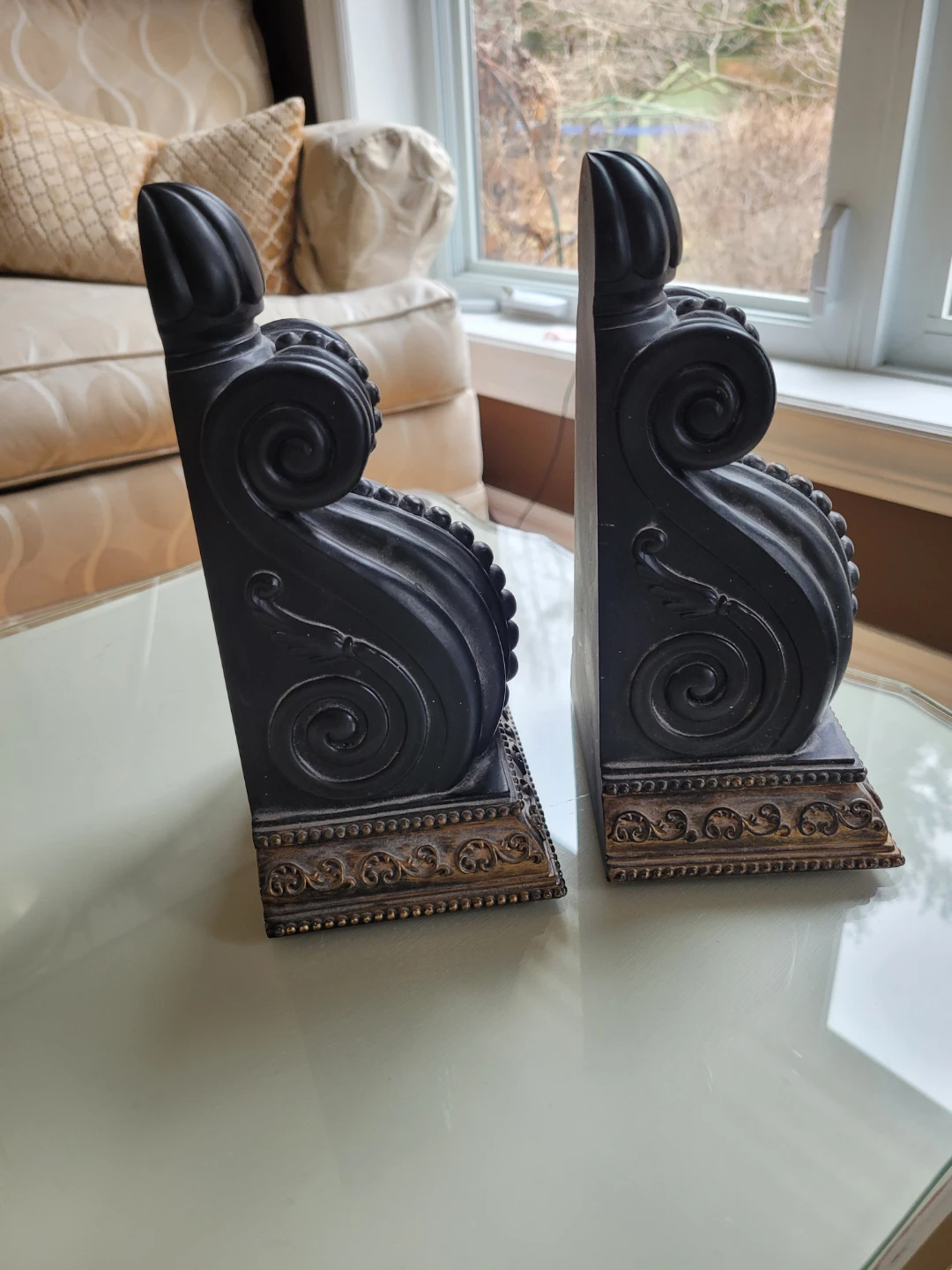 Set of 2 Vintage Black Decorative Bookends - photo 5