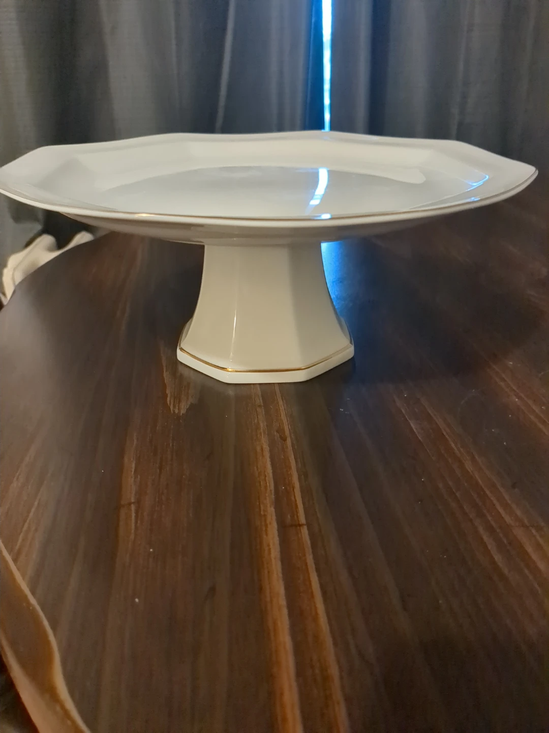 Monaco Toscany Gold Trim Porcelain Cake Stand - photo 3
