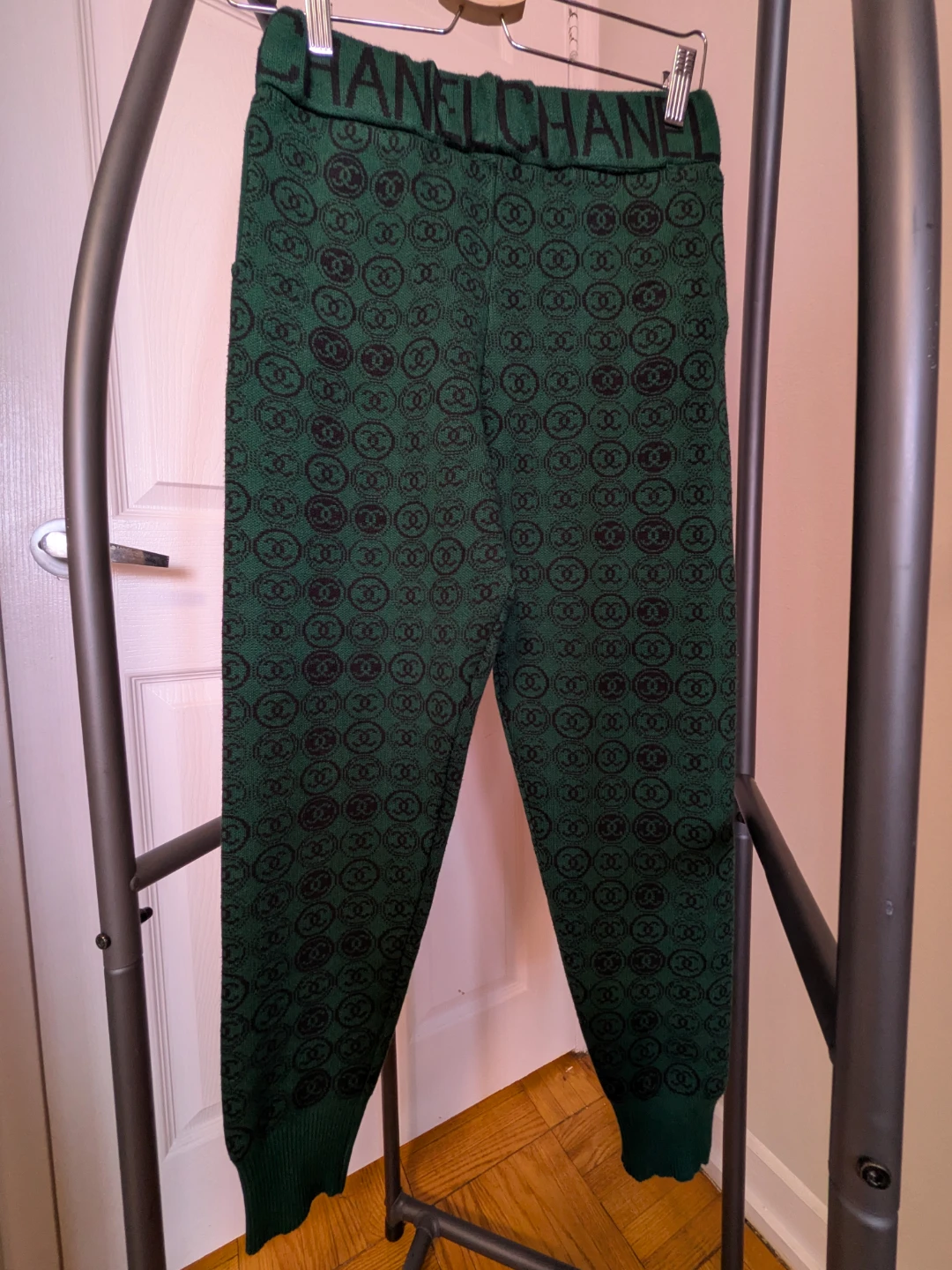Chanel Green Knit Joggers