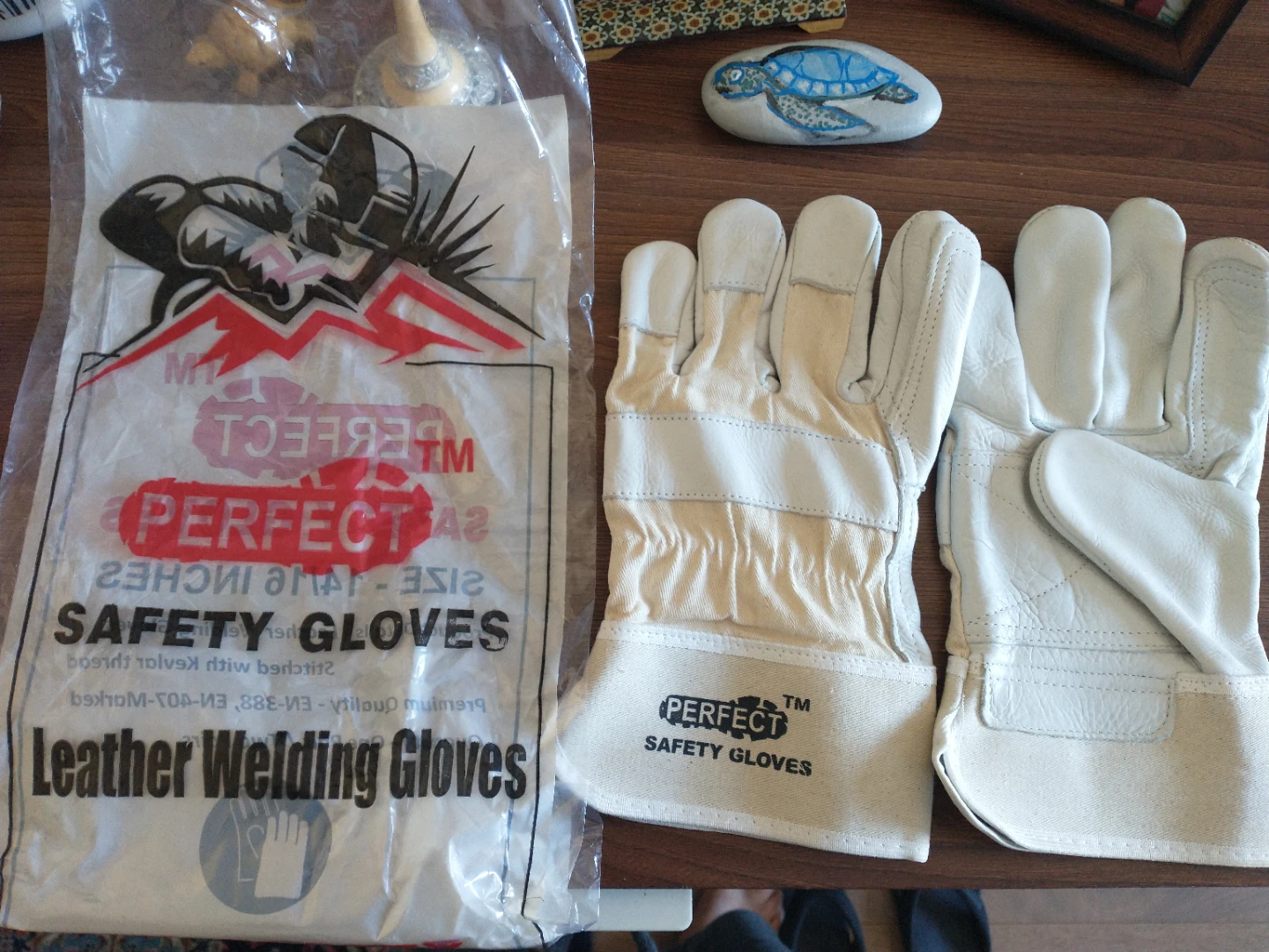PERFECT Safety Leather Welding Gloves - Size 14/16 Inches