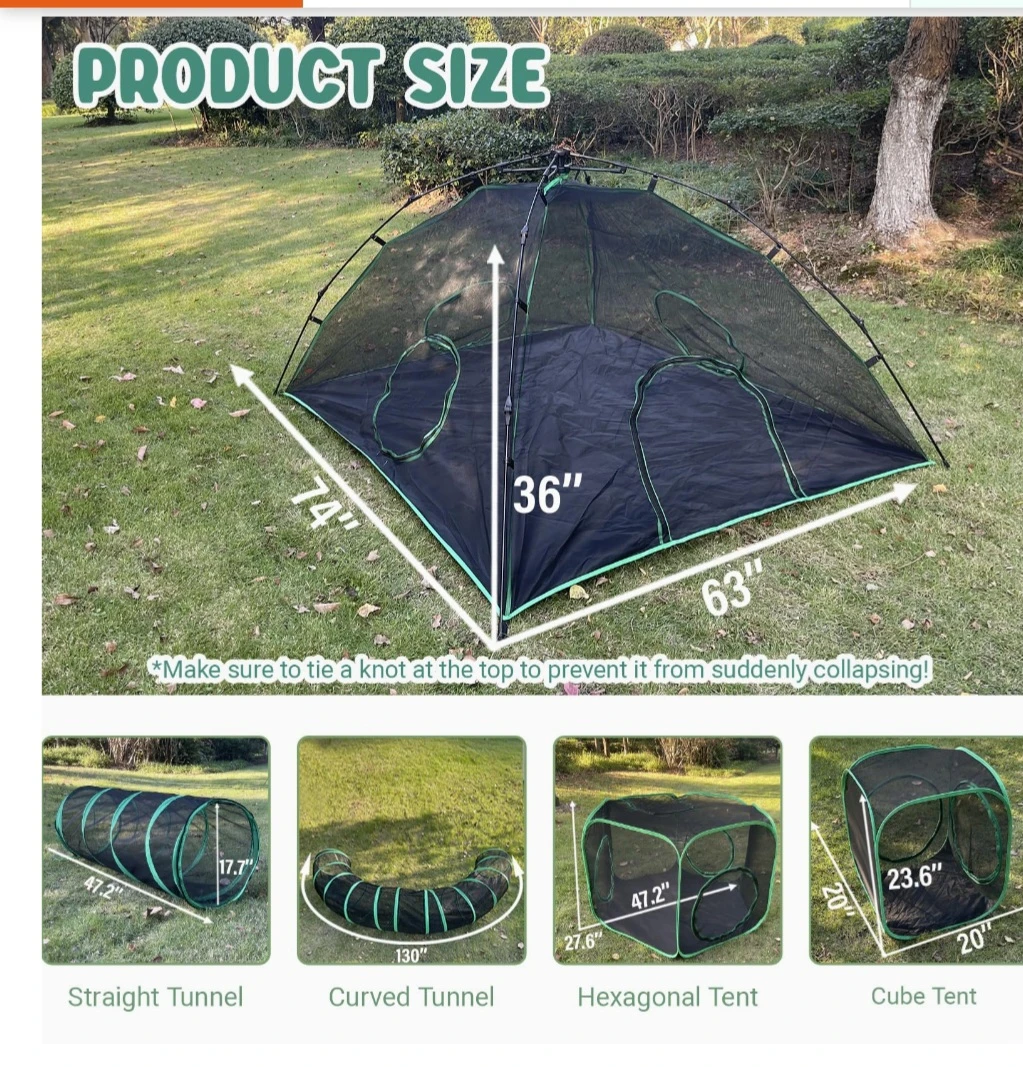 PawTenda Cat Tent and Tunnel Play Set - photo 2