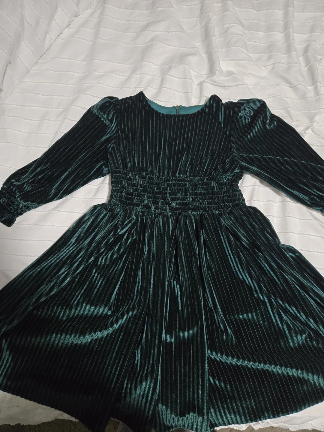 Emerald Green Velvet Dress