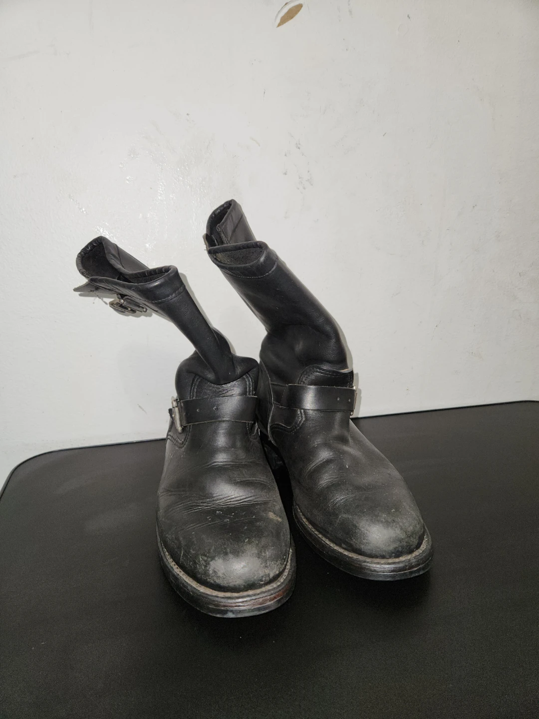 Chippewa Black Leather Motorcycle Boots Size 10D