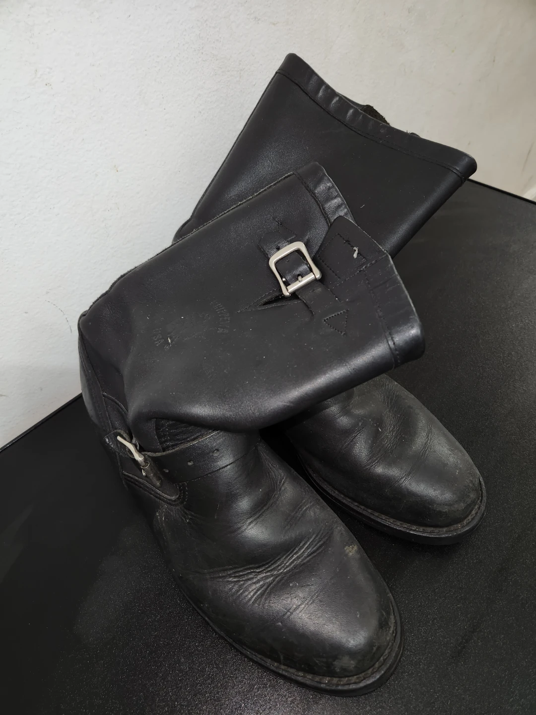 Chippewa Black Leather Motorcycle Boots Size 10D - photo 2