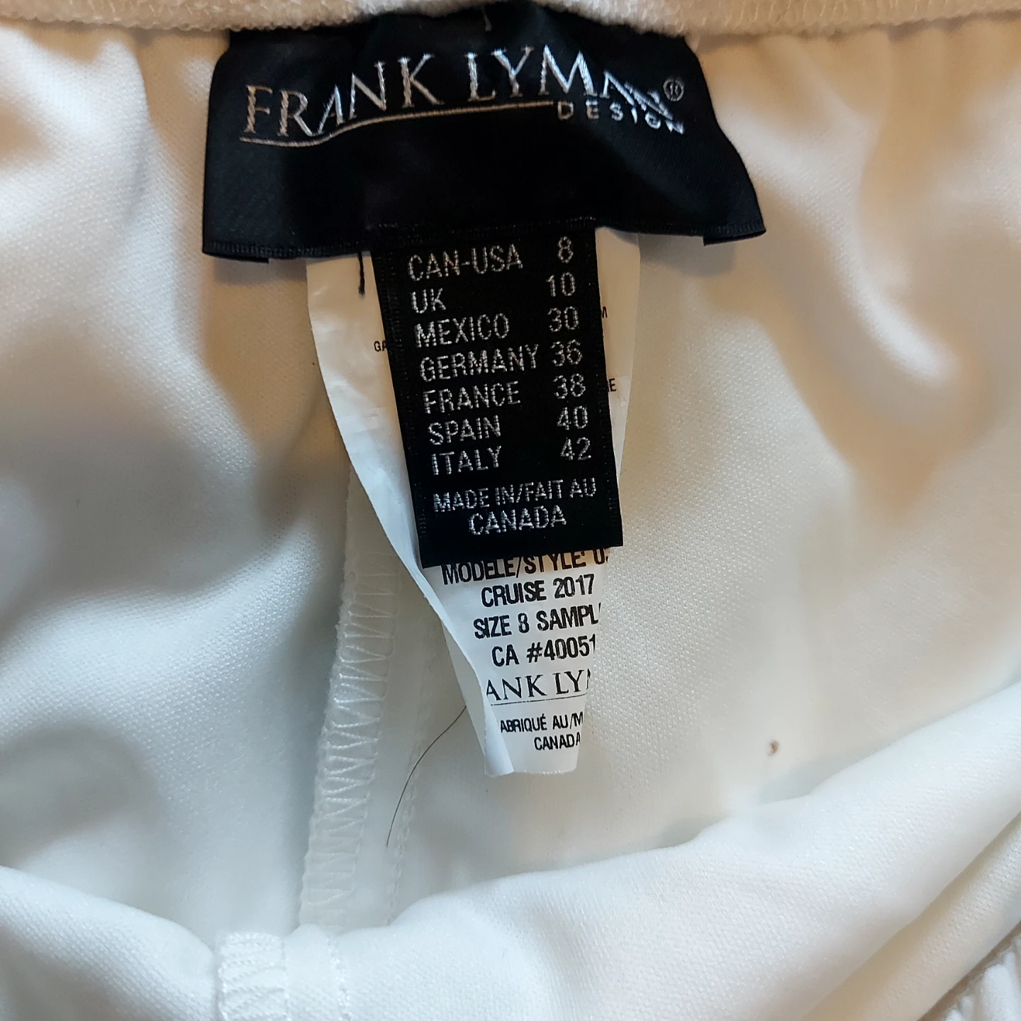 Frank Lyman White Wide Leg Pants Size 8 - photo 5
