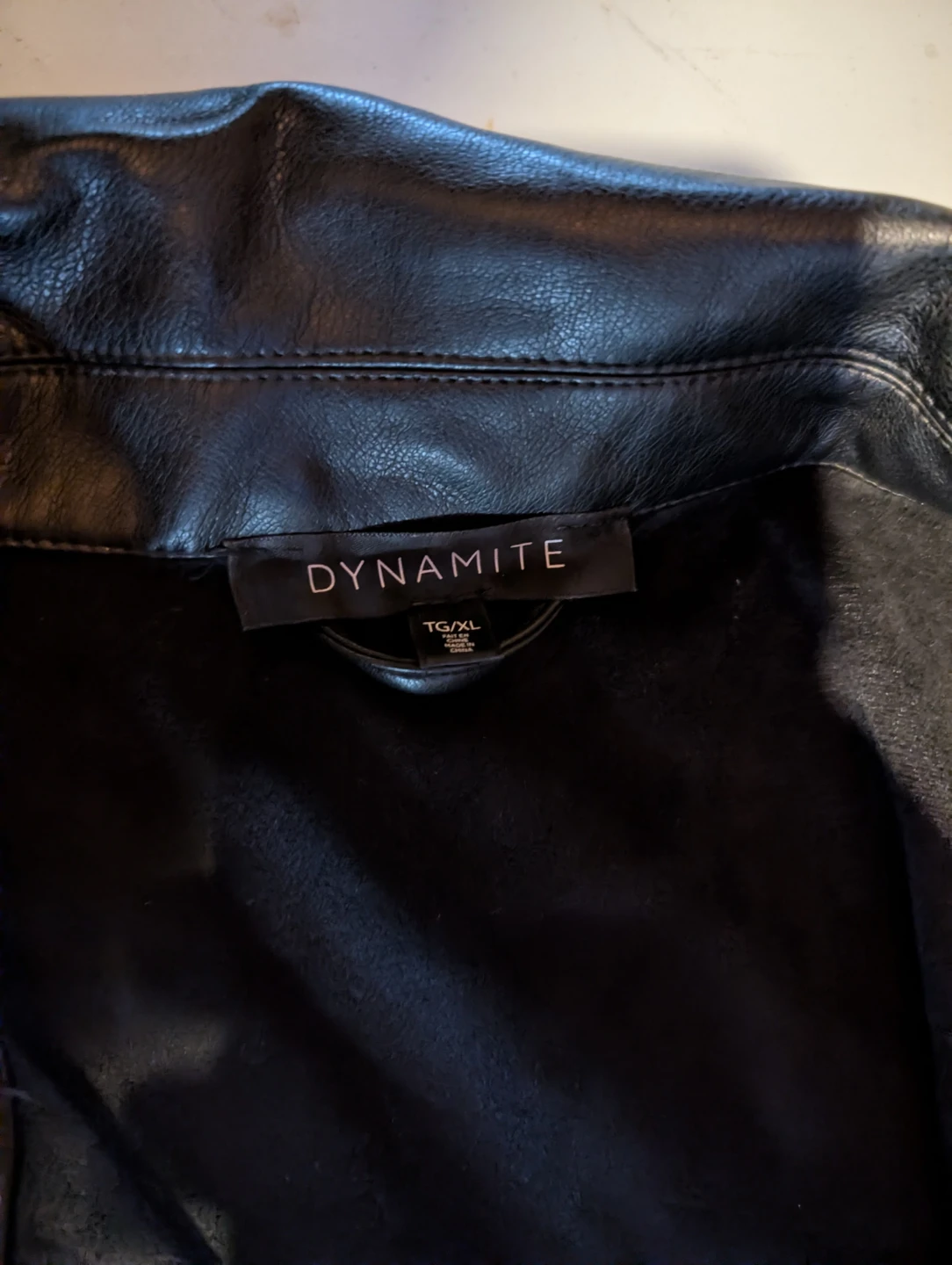 Dynamite Faux Leather Shirt Jacket TG/XL - photo 2