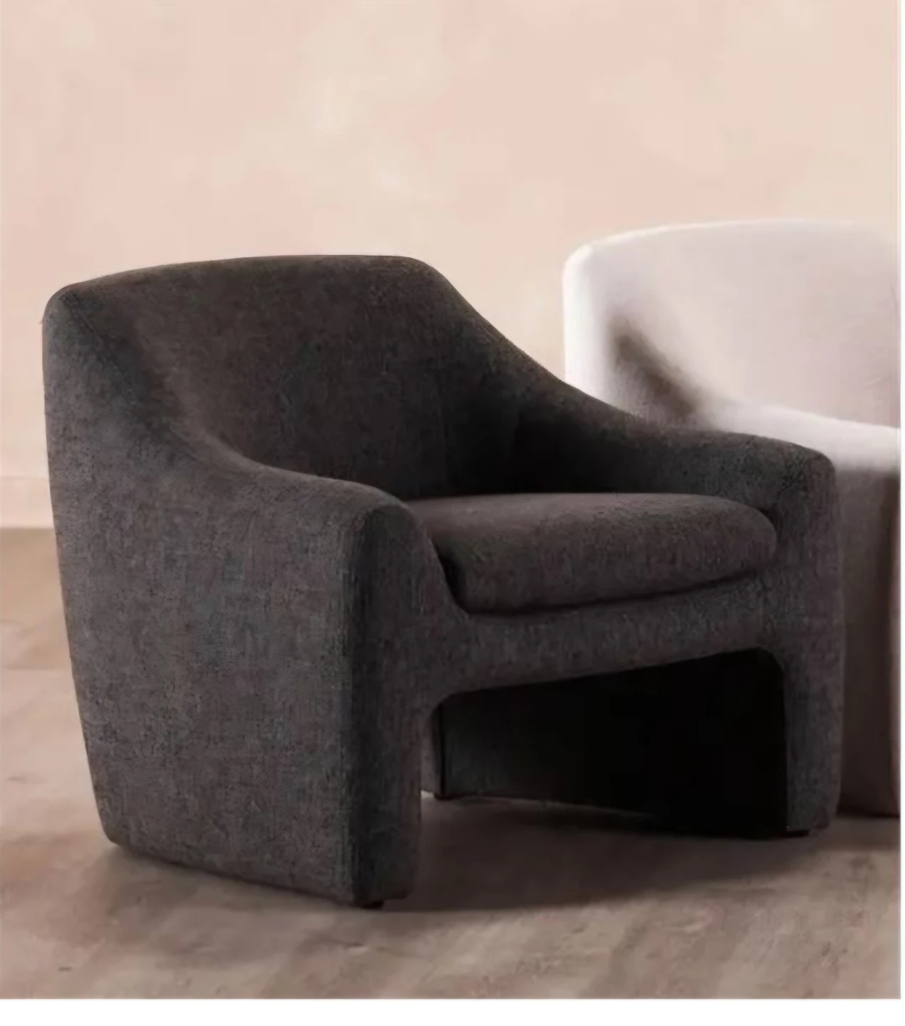 Moe's modern Accent Chair in Dark Grey Fabric