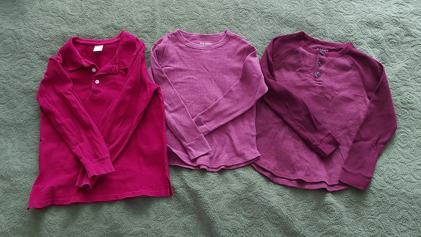$1 each Kids Long Sleeve Shirts Bundle (Size S/P 6-7 & M 8)