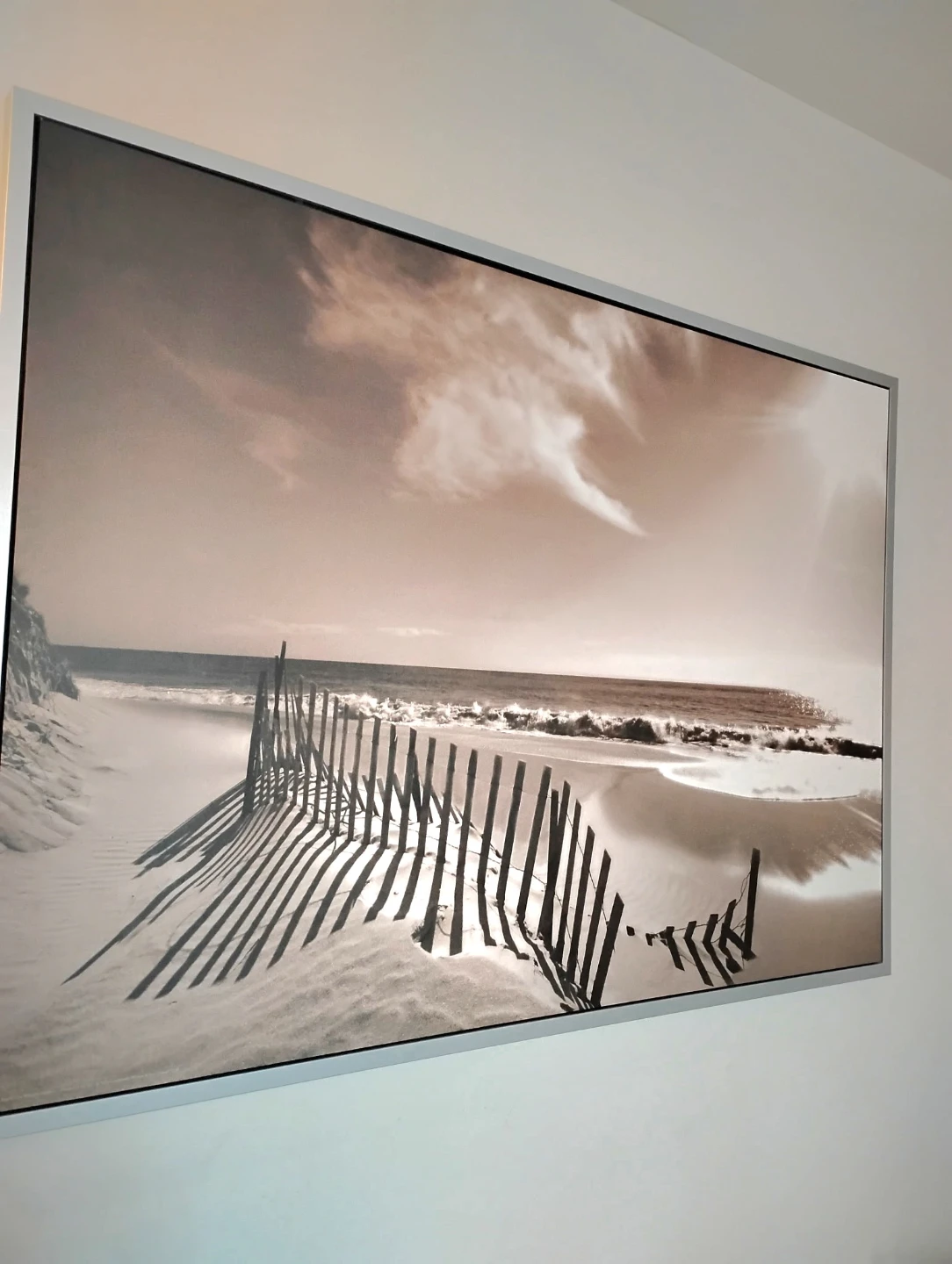 Framed Beach Scene Wall Art