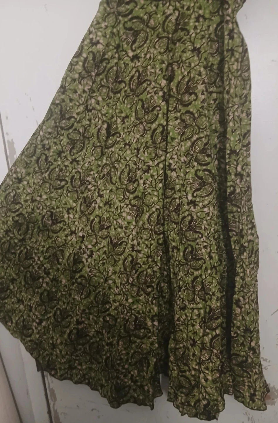 Green Floral Pattern dress with Wood Buttons - photo 3