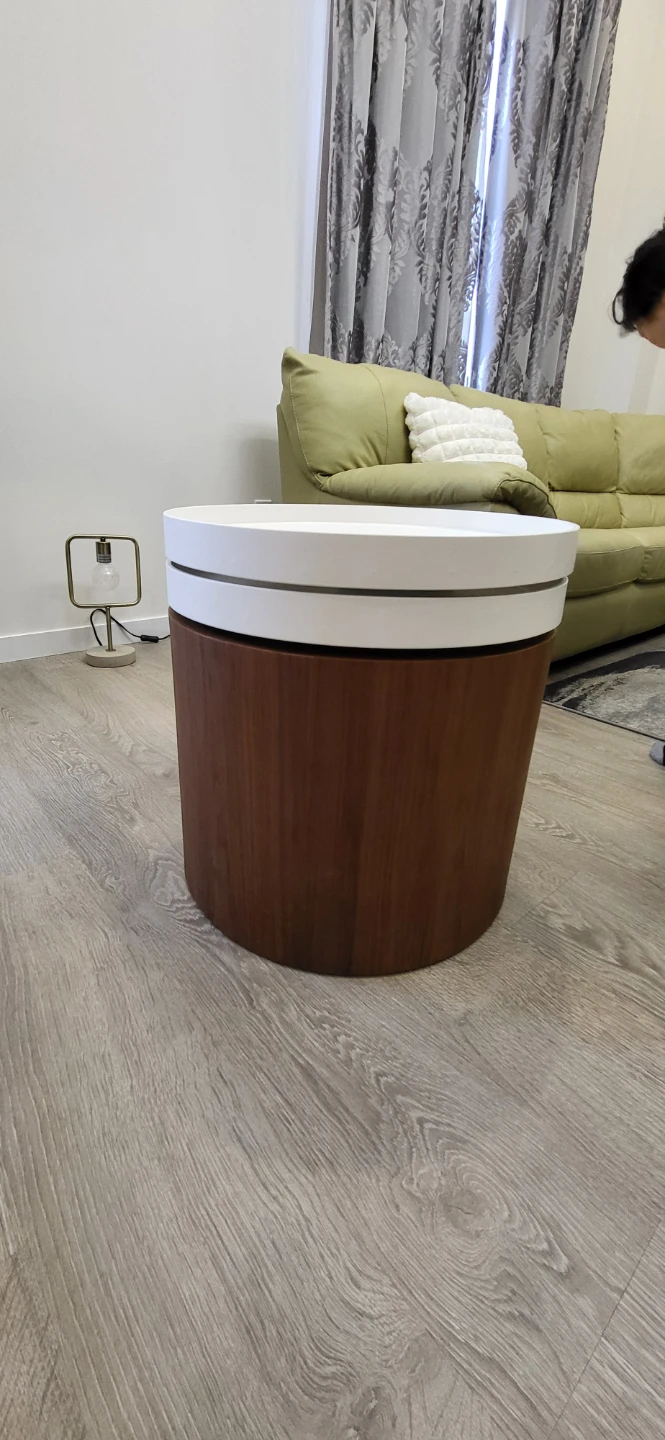 Structube Modern Swivel Coffee Table – Round Rotating Top - photo 2