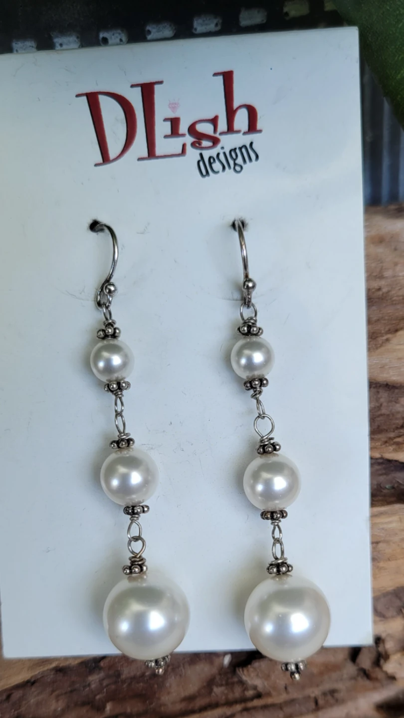 Swarovski pearl earrings