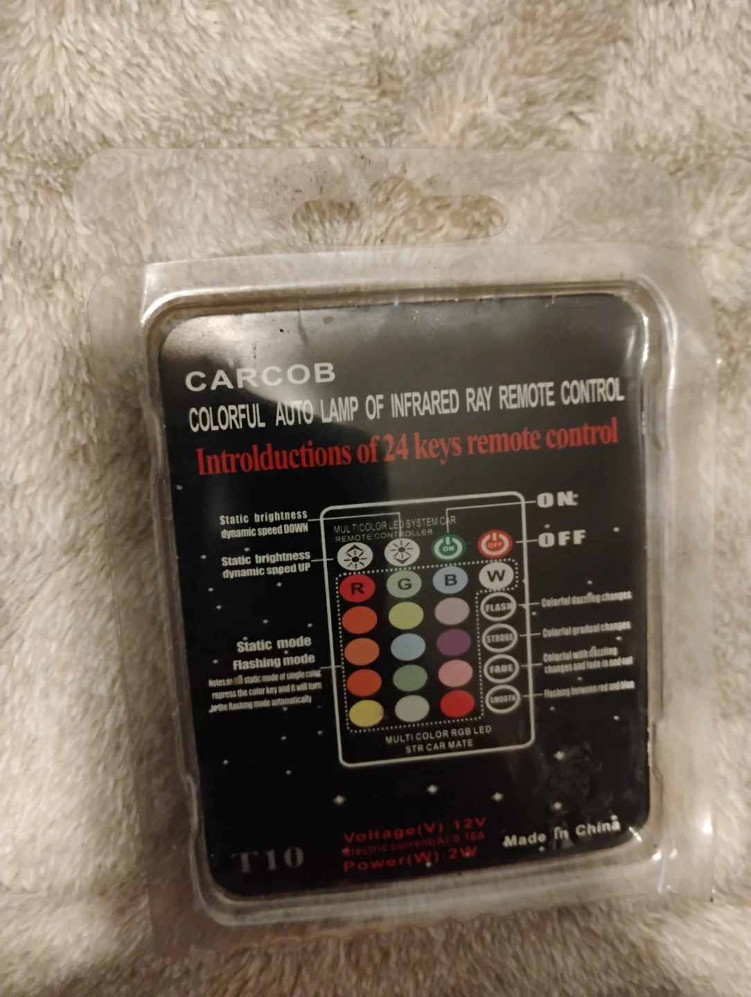 CARCOB Colorful Auto Lamp Infrared Ray Remote Control - photo 2
