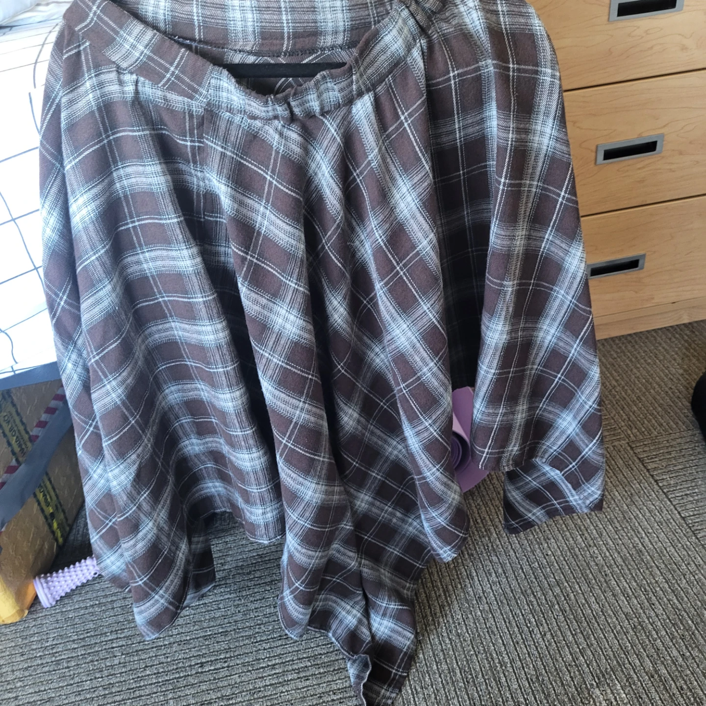 Brown Plaid Asymmetrical Skirt - photo 3