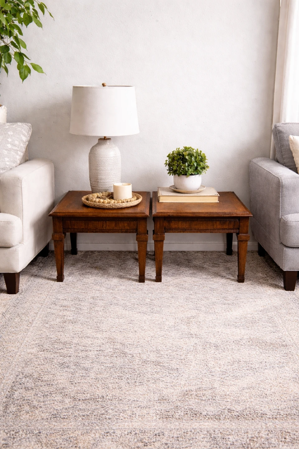 Lane End Table Set - 2 Dark Brown Wood Accent Tables - photo 2