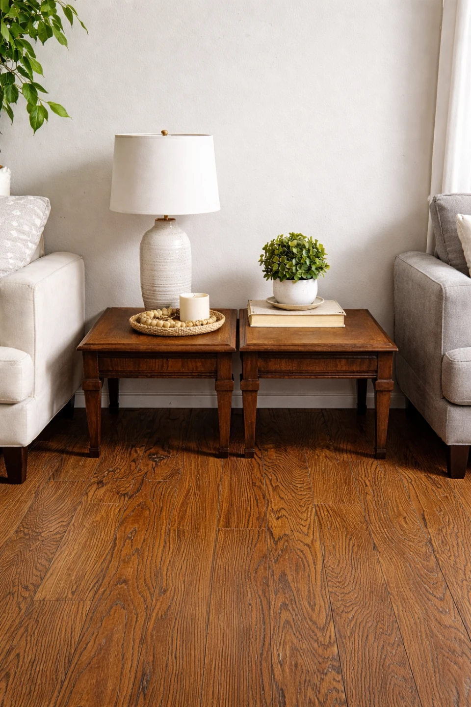 Lane End Table Set - 2 Dark Brown Wood Accent Tables - photo 4
