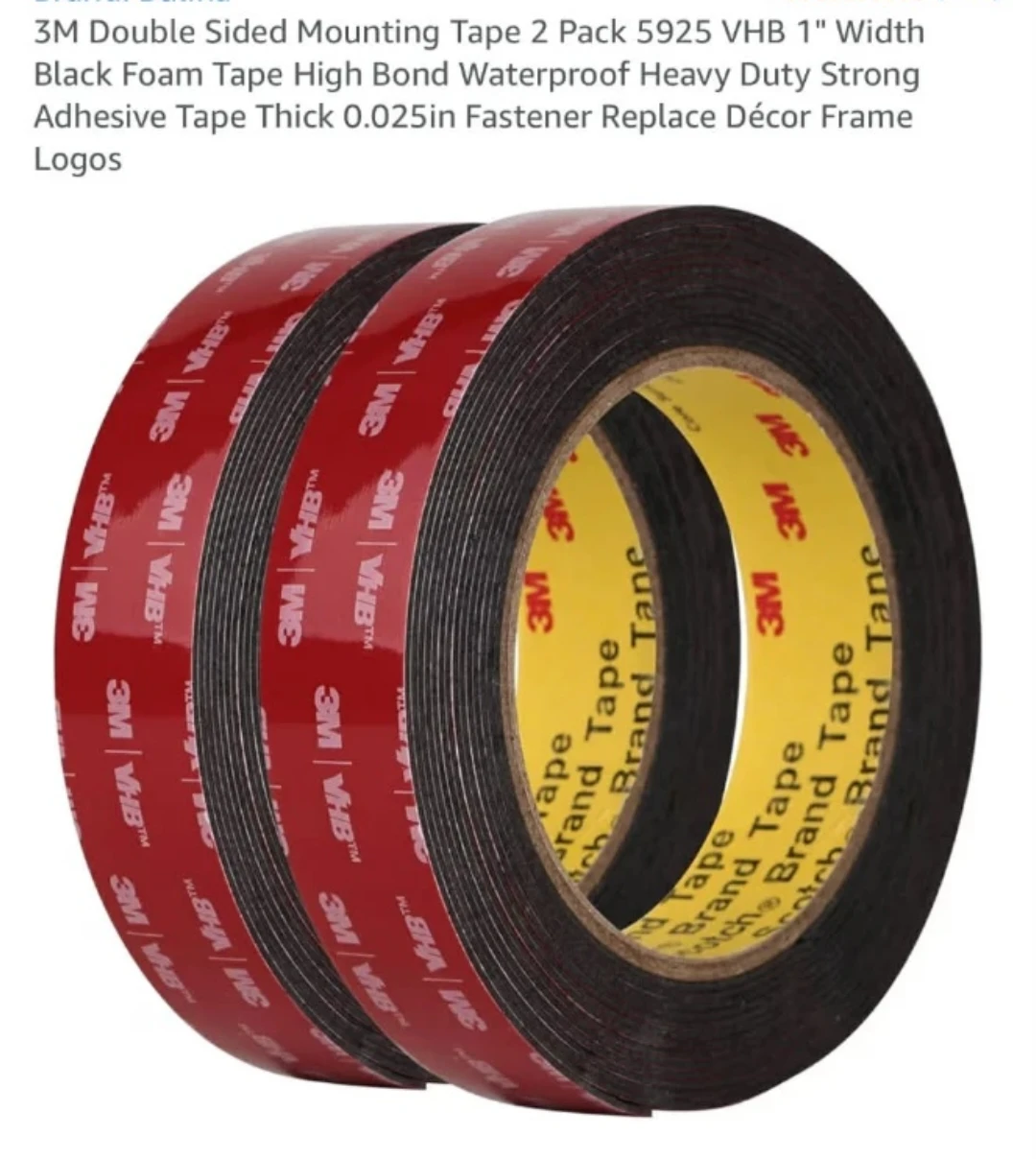 3M Double Sided Mounting Tape 1" Width