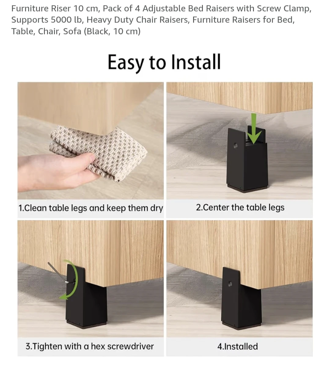 Bed Risers (Set of 4) - photo 2