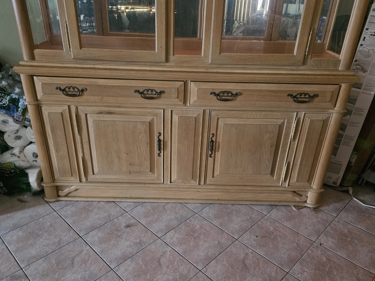 Wooden China Cabinet with Glass Doors - photo 2