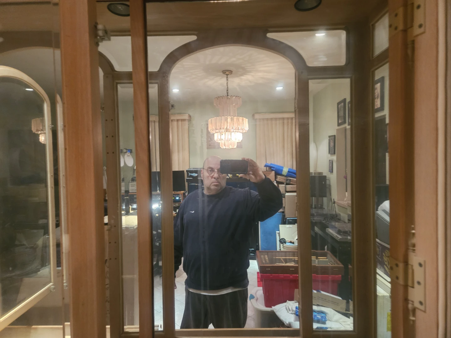 Wooden China Cabinet with Glass Doors - photo 4