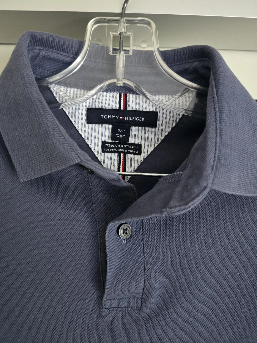 Men's blue/grey polo t-shirt (size small) - photo 3