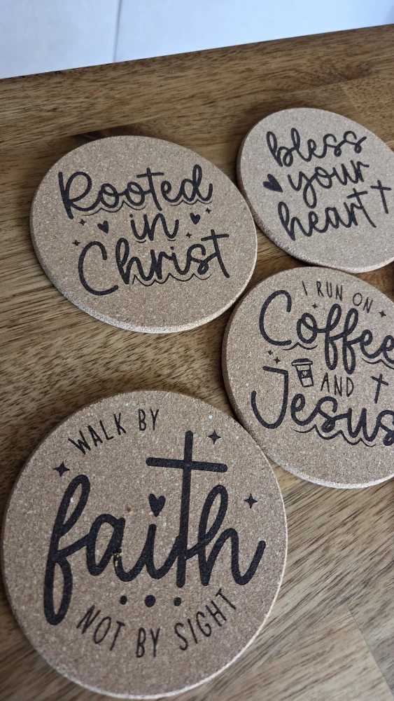 Christian Cork Coaster Set (6 new pcs) - photo 4
