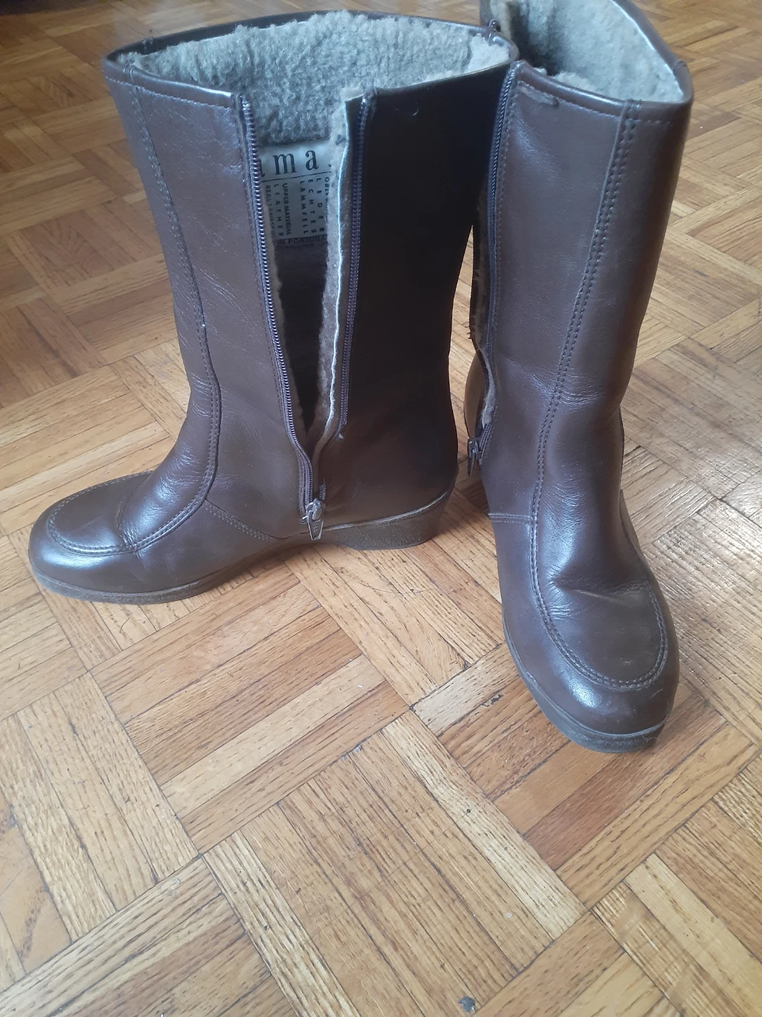 LAMS Brown Leather Lined Winter Boots - photo 3