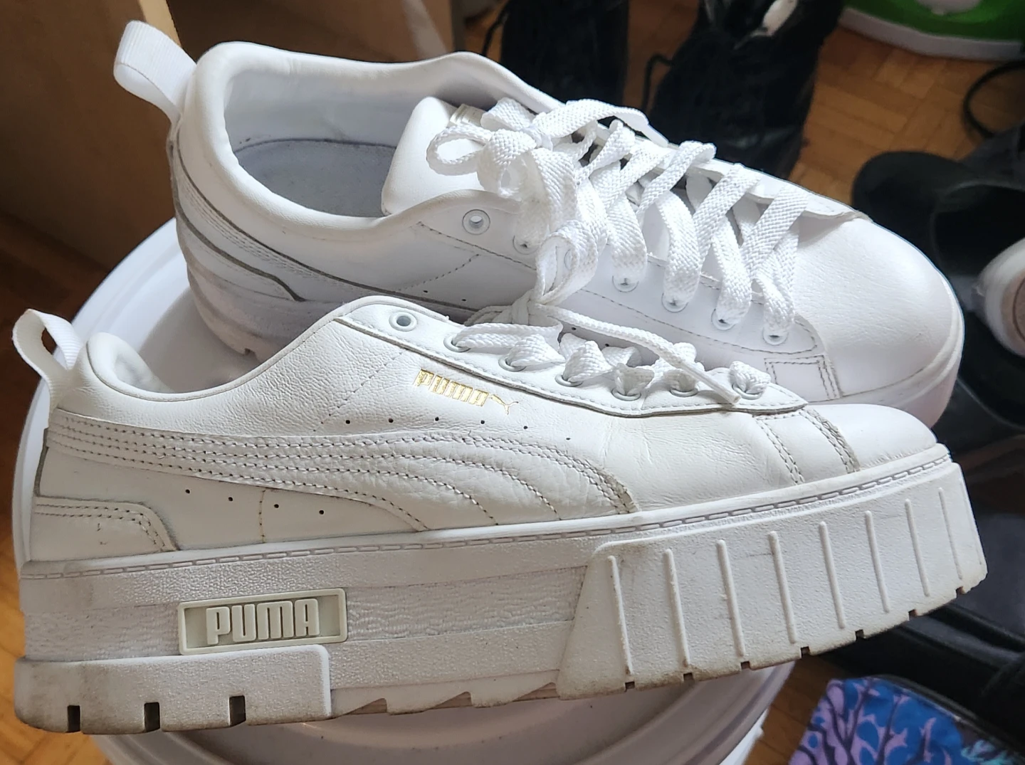 Puma White Platform Sneakers