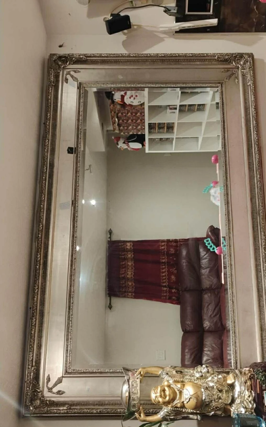 Ornate Silver Decorative Wall Mirror