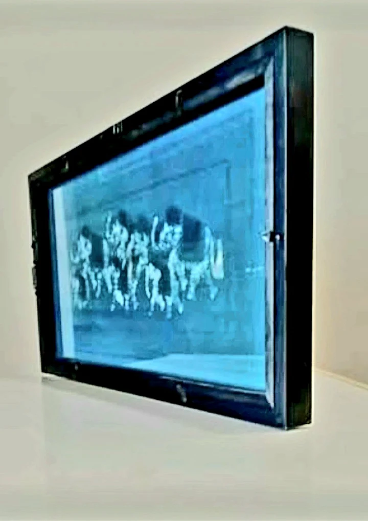 Silk Hand Painted Parade of Elephants Artwork - photo 4
