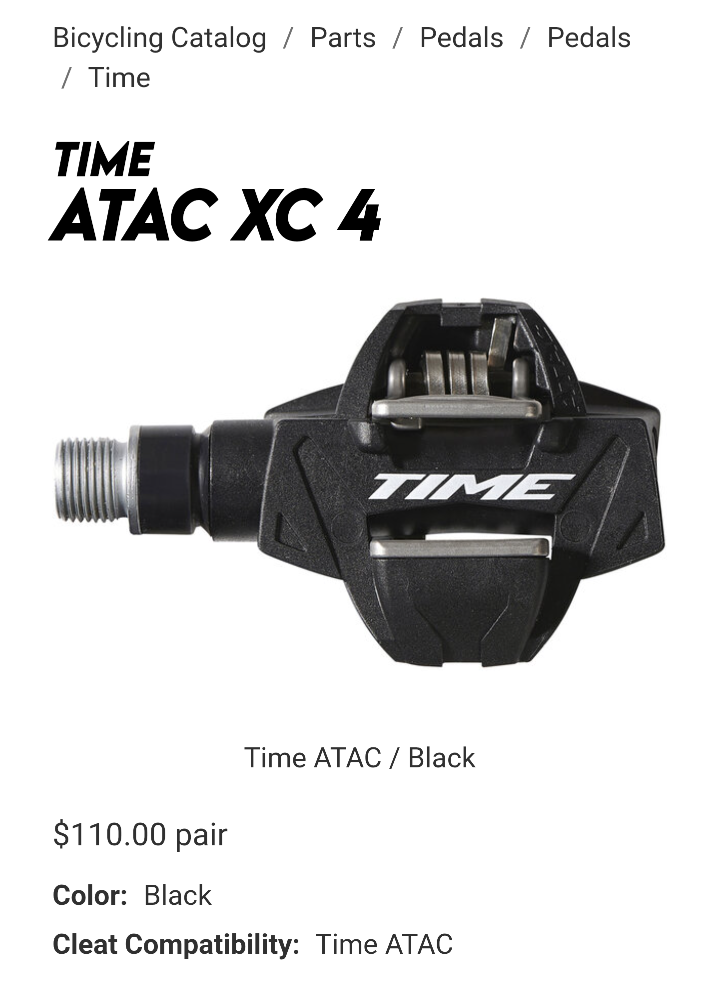 Time ATAC XC4 Mountain Bike Pedals, BNIB - photo 5
