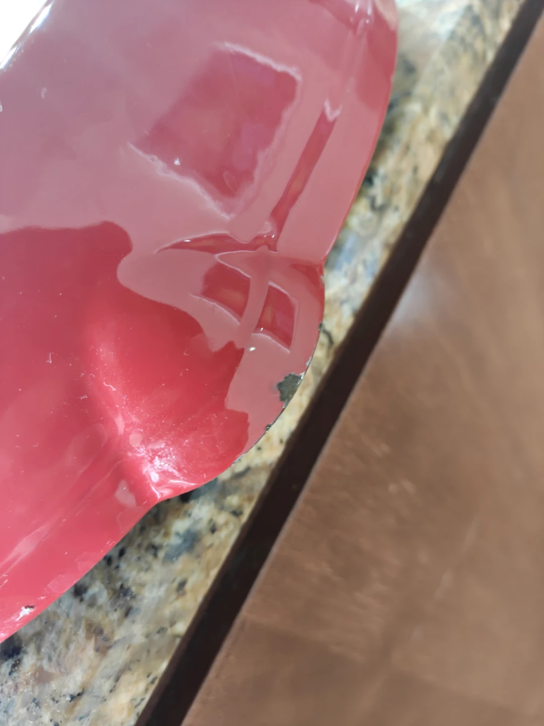 Red Enamel Cast Iron Skillet 12" - photo 3