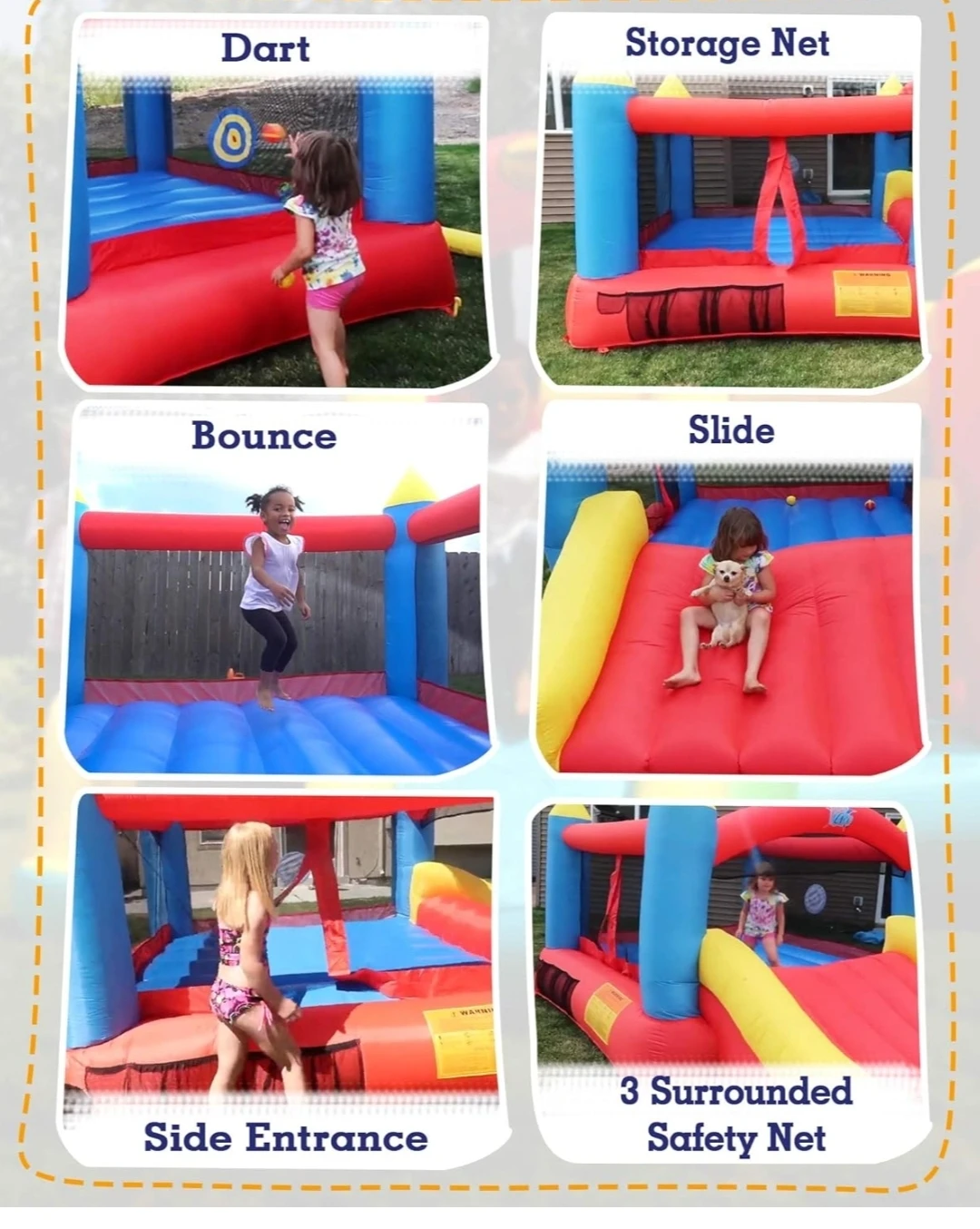 Action Air Bounce House with Slide - photo 4