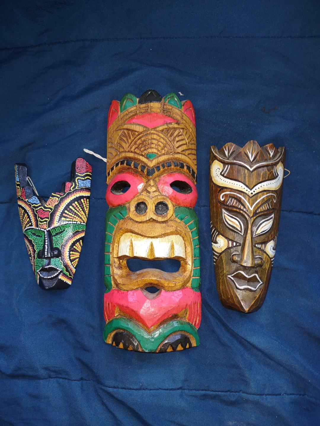 Set of 3 Decorative Wooden Masks - photo 3