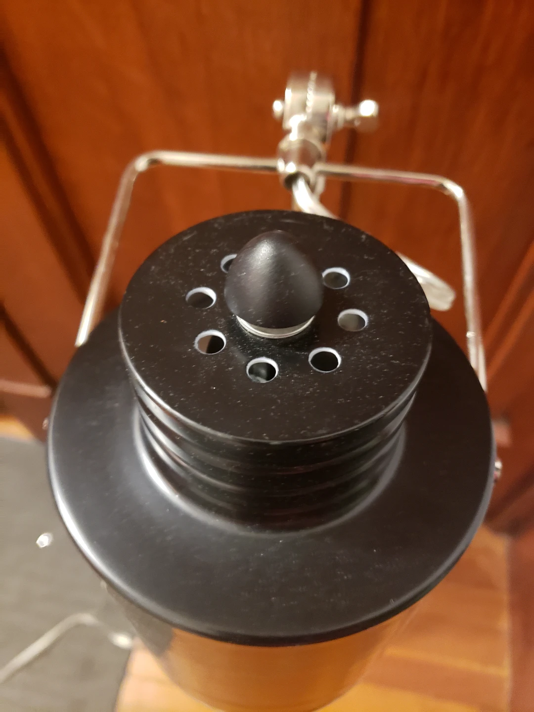 Tripod Floor Lamp with Black and Chrome Accents