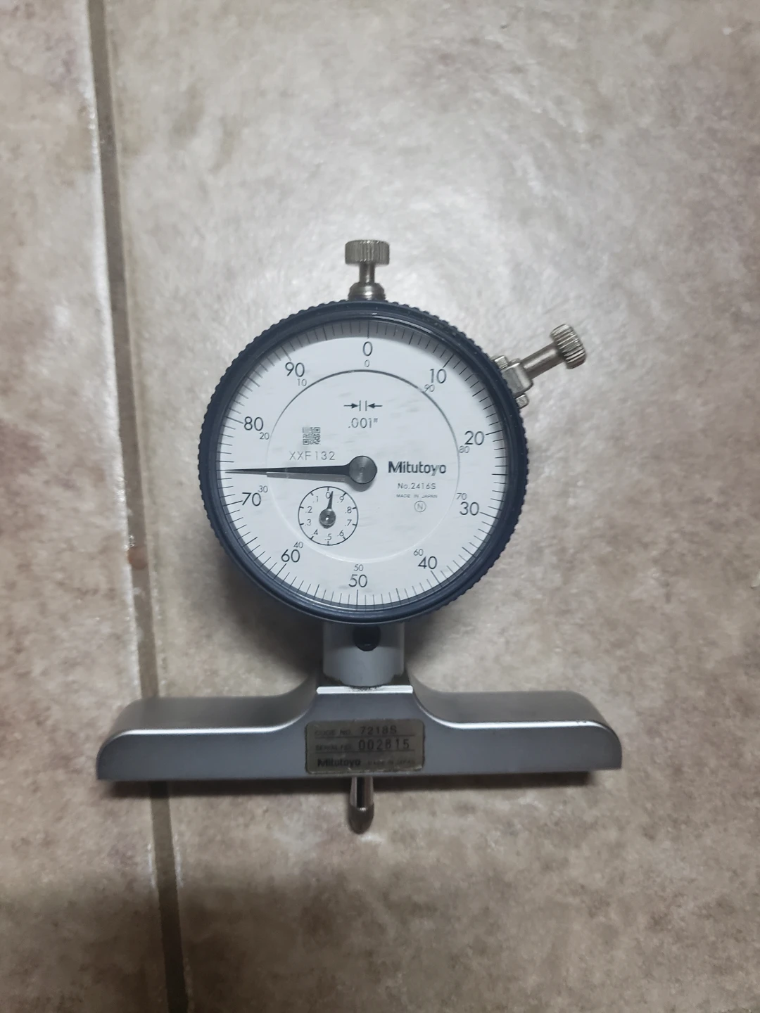 Mitutoyo Depth Gauge 0.001" Dial Indicator