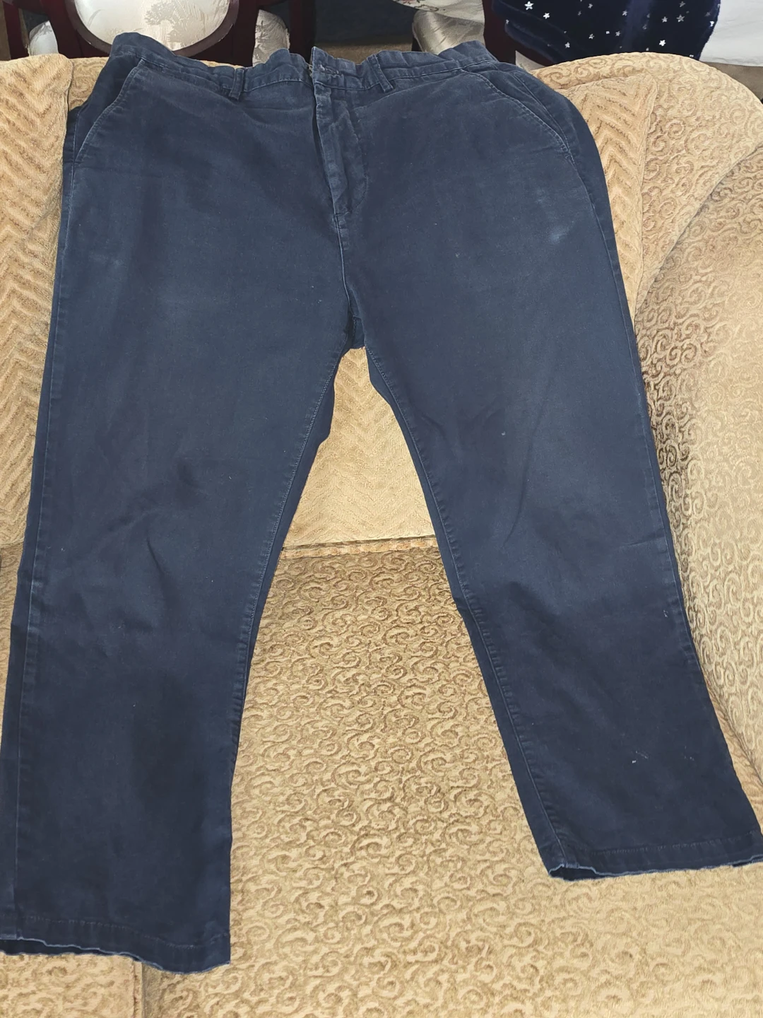 Joe Fresh Slim Straight Navy Chinos - Size 34x30