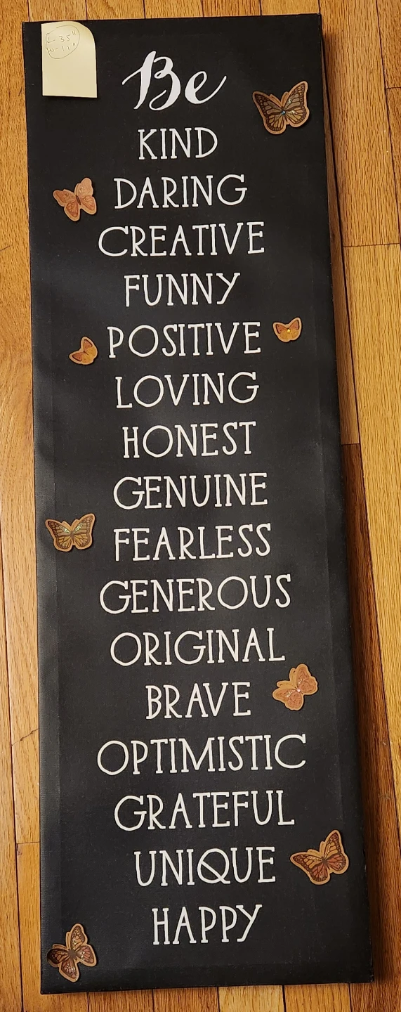 Inspirational Wall Art - Be Kind Daring Creative