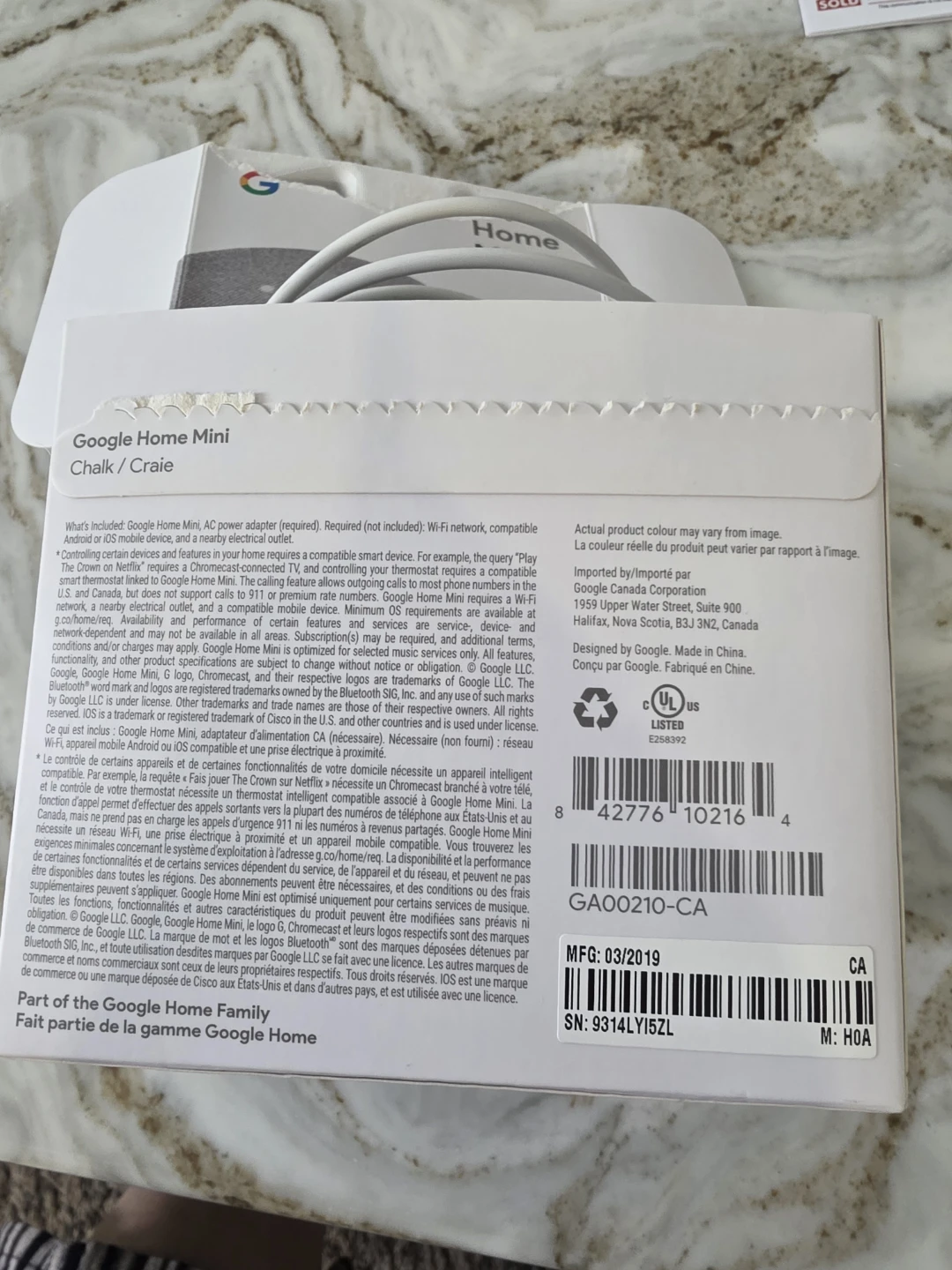 Google Home Mini Chalk Smart Speaker - photo 5