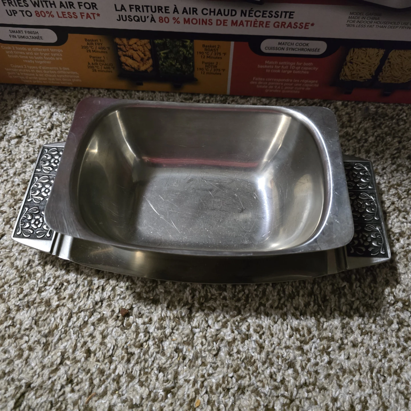 Vintage Stanley Roberts 'Burgundy' Velvet Stainless Gravy Boat
