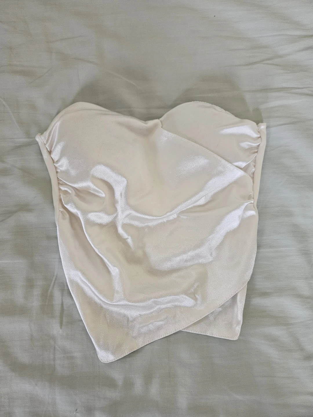 Satin Strapless Silk Top