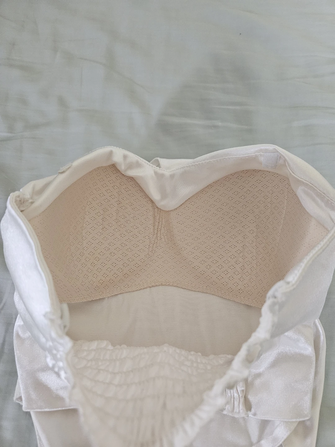 Satin Strapless Silk Top - photo 3
