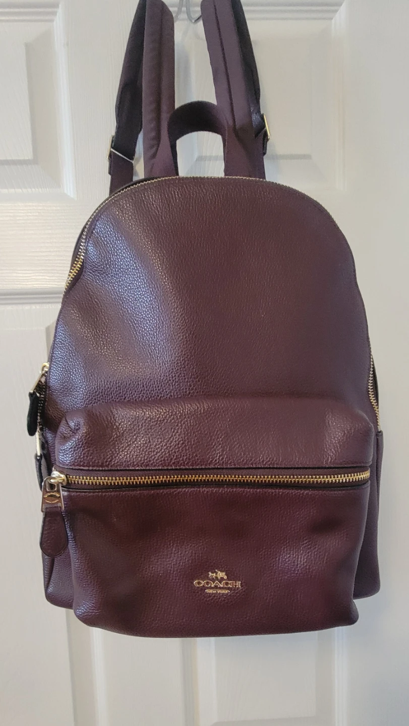 COACH Charlie Pebble Leather Backpack F38288 (Saddle) - photo 2