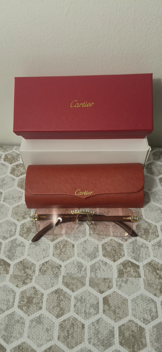 Cartier Rimless Sunglasses with Case and Box - photo 3