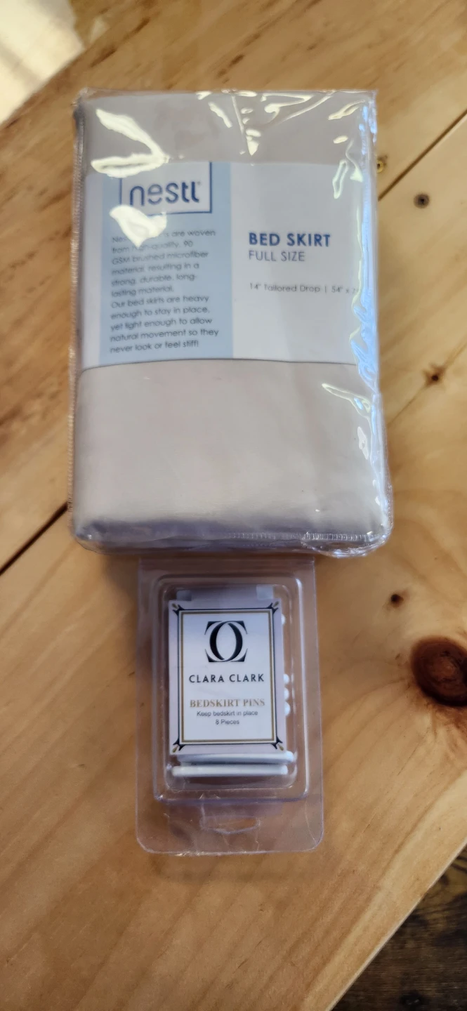 Nestl Bed Skirt Full Size 14" Tailored Drop - photo 2
