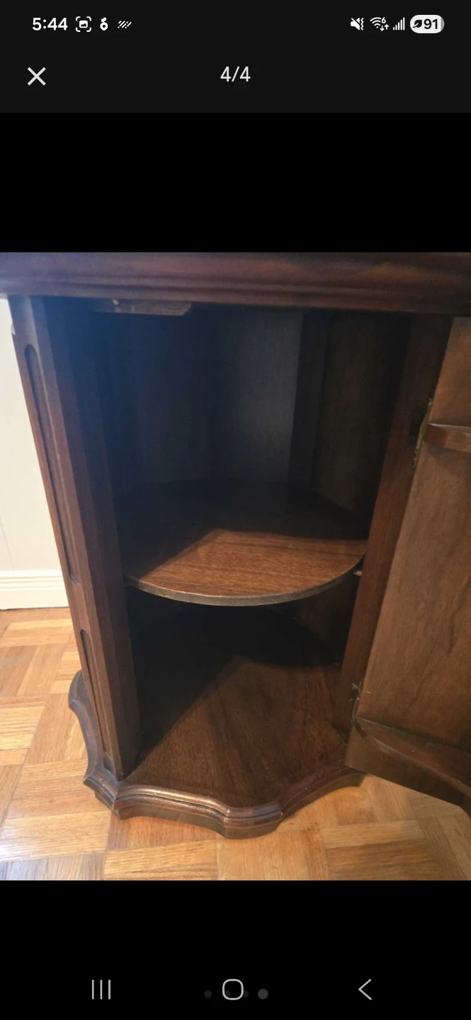 Vintage Round Pot Table With Storage - photo 2