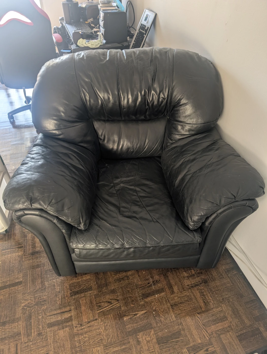 Black Leather Armchair